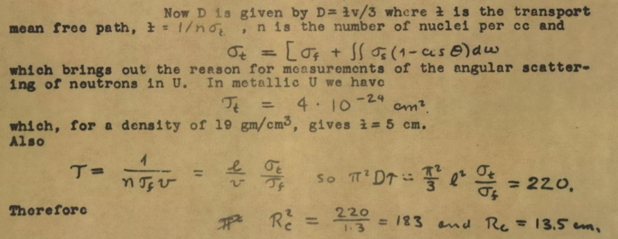 Section of the Primer calculating the critical radius by plugging in numbers