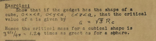 Primer section on the exercise - the cubical gadget
