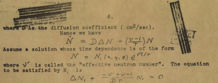 Screenshot of the Primer that talks about splitting the neutron density into spatial and temporal sections